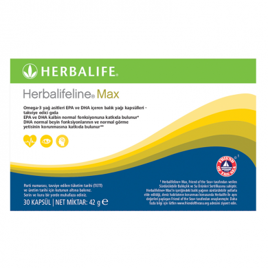 OMEGA Herbalifeline Max 30 Kapsül  EPA ve DHA içeren balık yağı